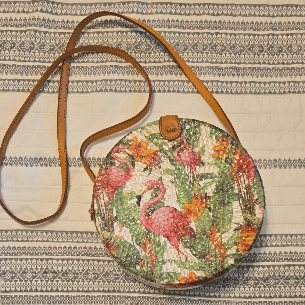 Floral Round Crossbody Bag